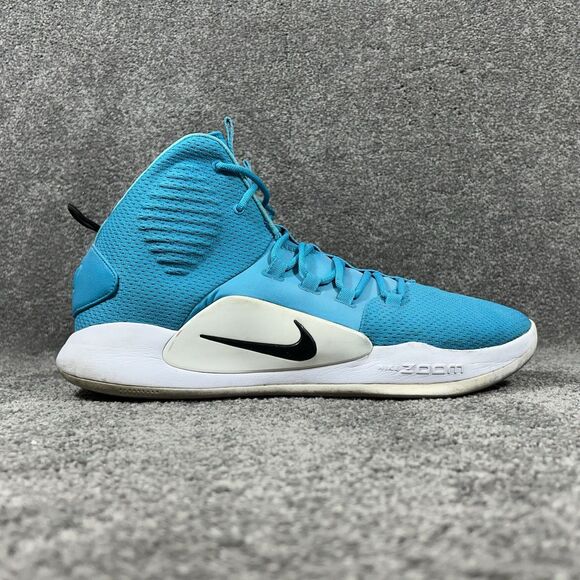 Nike Zoom Air Hyperdunk X TB AT3866-402 Mens Size 17 Blue Basketball Shoes Used - Picture 1 of 12